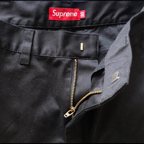 SUPREME Side Stripe Black jeans chino pants ~ MINT - Picture 6 of 8